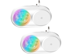 Luminária Noturna Led De 2 Peças Com Sensor De Luz Para Quarto, Banheiro, Escadas E Corredores Modo Gokoco