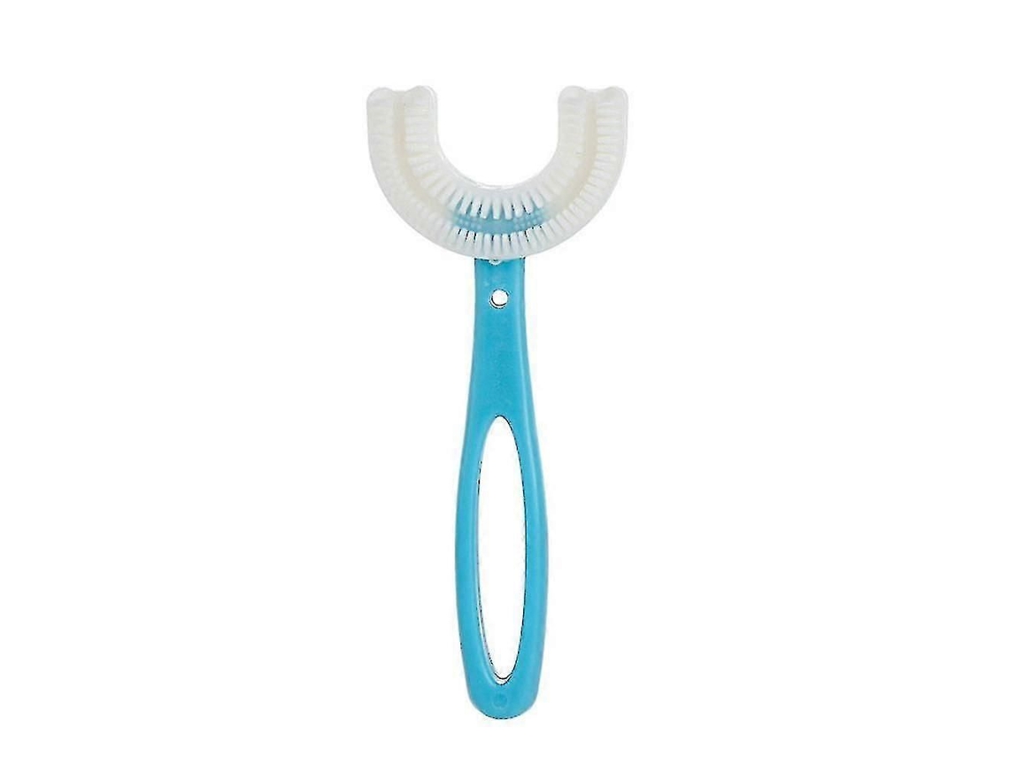 Escova De Dentes Infantil Com Cabeça De Silicone Em Formato De U Para Limpeza Dos Dentes.