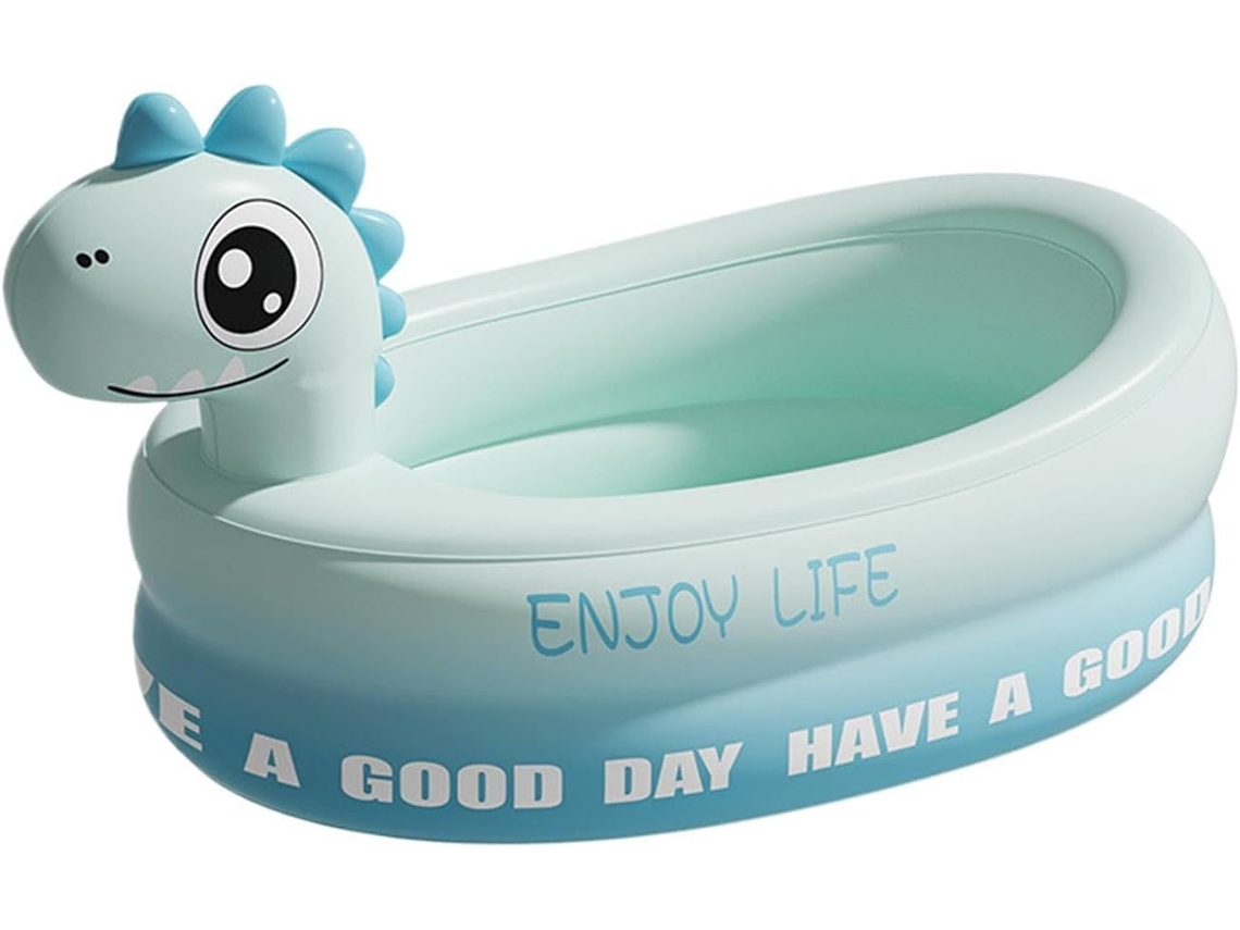 Piscina Inflável Infantil com Dinossauro e Coelho Divertido, Piscina Inflável com Piscina de Bolinhas para Crianças, CHABERLU