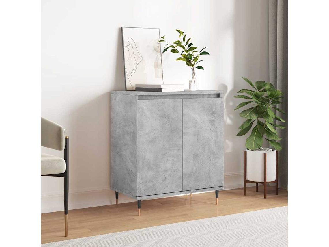 Vidaxl Aparador 60x35x70 Cm Derivados De Madeira Cinzento Cimento