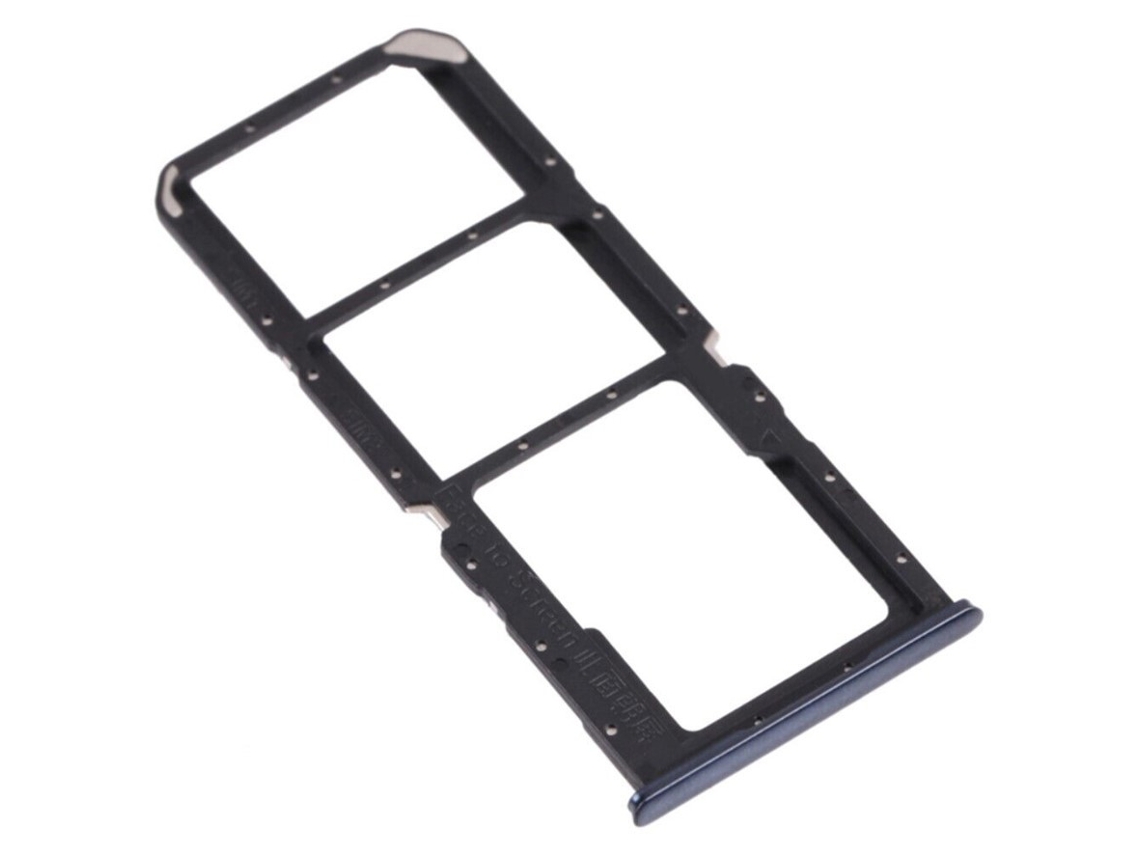 Bandeja SIM compatível com Oppo A74 5G, preta, com laterais pretas.