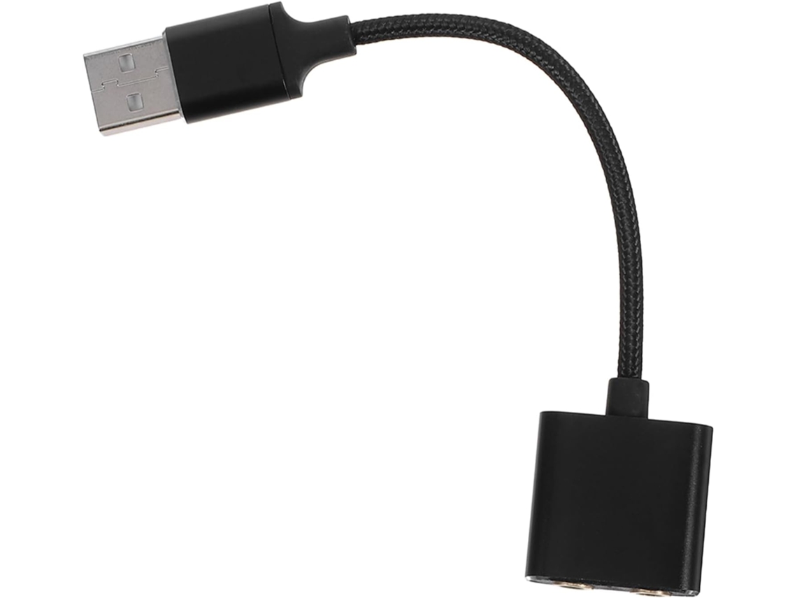 Placa De Som Externa Com Microfone E Adaptador De Áudio Usb-c Para Pc E Smartphone.