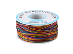 Cabo de Teste de Cobre Estanhoado 8 Fios 250m 30awg Isolado Multicolorido para Testes Eletrônicos