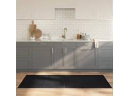 Vidaxl Tapete Retangular 80x200 Cm Bambu Preto