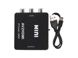 Aetheria conversor Av para Hdmi 1080p Usb Mini para Decodificadores Dvd Consoles de Jogos Tv