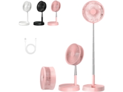 Ventilador De Mesa Recarregável, Silencioso E Portátil Com 7 Pás,