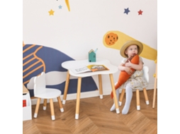 Conjunto de Mesa e Cadeiras Infantis de Madeira | PMM CAPITALI