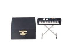 Modelo Miniatura Órgão Eletrônico Resina Natural 7cm Decoração Musical Brinquedo