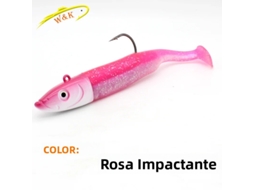 Kit De Isca Artificial Para Pesca De Robalo (rosa, 75 Mm), Incluindo Isca De Hélice De Corpo Macio E Anzol Jig Head.
