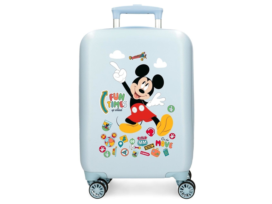 Mala De Cabine / Trolley 50cm 4r Mickey Fun Times Azul Claro