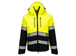 Casaco De Alta Visibilidade Shell Ev4 | Impermeável Para Trabalho Amarillo/negro / S