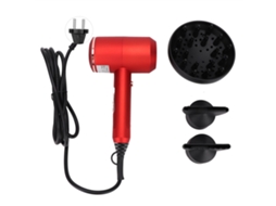 Secador De Cabelo Elétrico Profissional Para Salão Com Motor Ac, 3 Velocidades E Bico De Ajuste