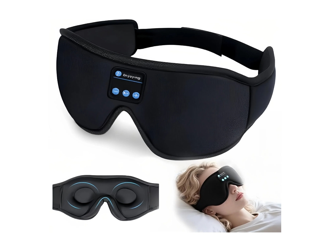 Fones de Ouvido Bluetooth para Dormir, com Máscara para os Olhos, Sem Fio, Som Estéreo Hd, Música Integrada AQUAFORGE