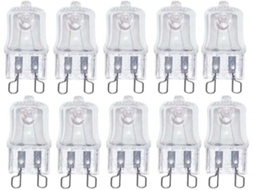 Lurelia Pacote com 10 Lâmpadas Halógenas G9 20w 230v 2700k, Branco Quente, Luz Estavel