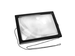 Lupa de Leitura YURU, de página inteira A4, 3x, com luz LED, dobrável, com cordão