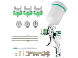 Pistola de Pintura Profesional Hvlp com 3 Bicos 1.4mm/1.7mm/2.0mm e Tanque 600cc