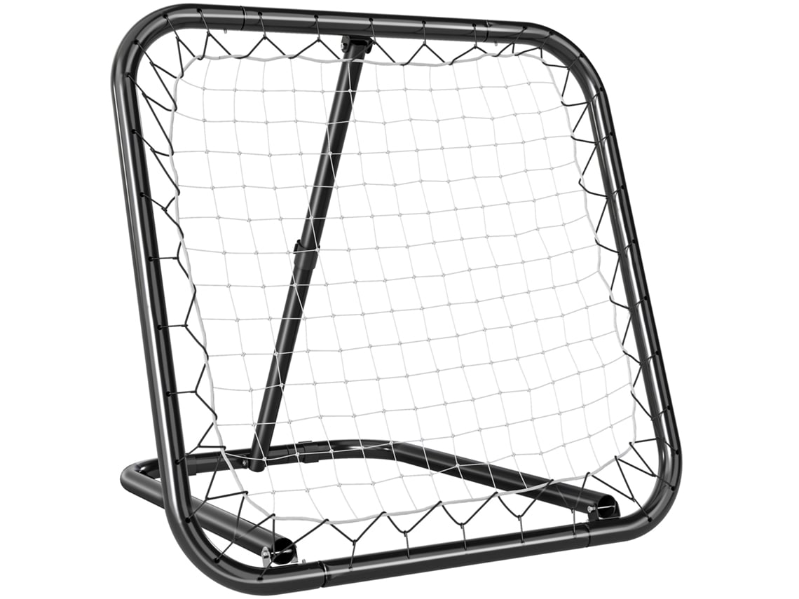 Rede De Rebote Dobrável, Com 5 Níveis De Ângulo Ajustáveis, Ideal Para Futebol, Tênis, Beisebol E Treinamento Esportivo, 78x84x65-78 Cm, Preta.