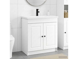 Vidaxl Conjunto De Móveis Para Banheiro Branco 56 X 37,5 X 81 Cm