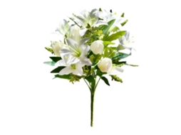 Tulipa Artificial Lírio Branco Decorativo Memorial
