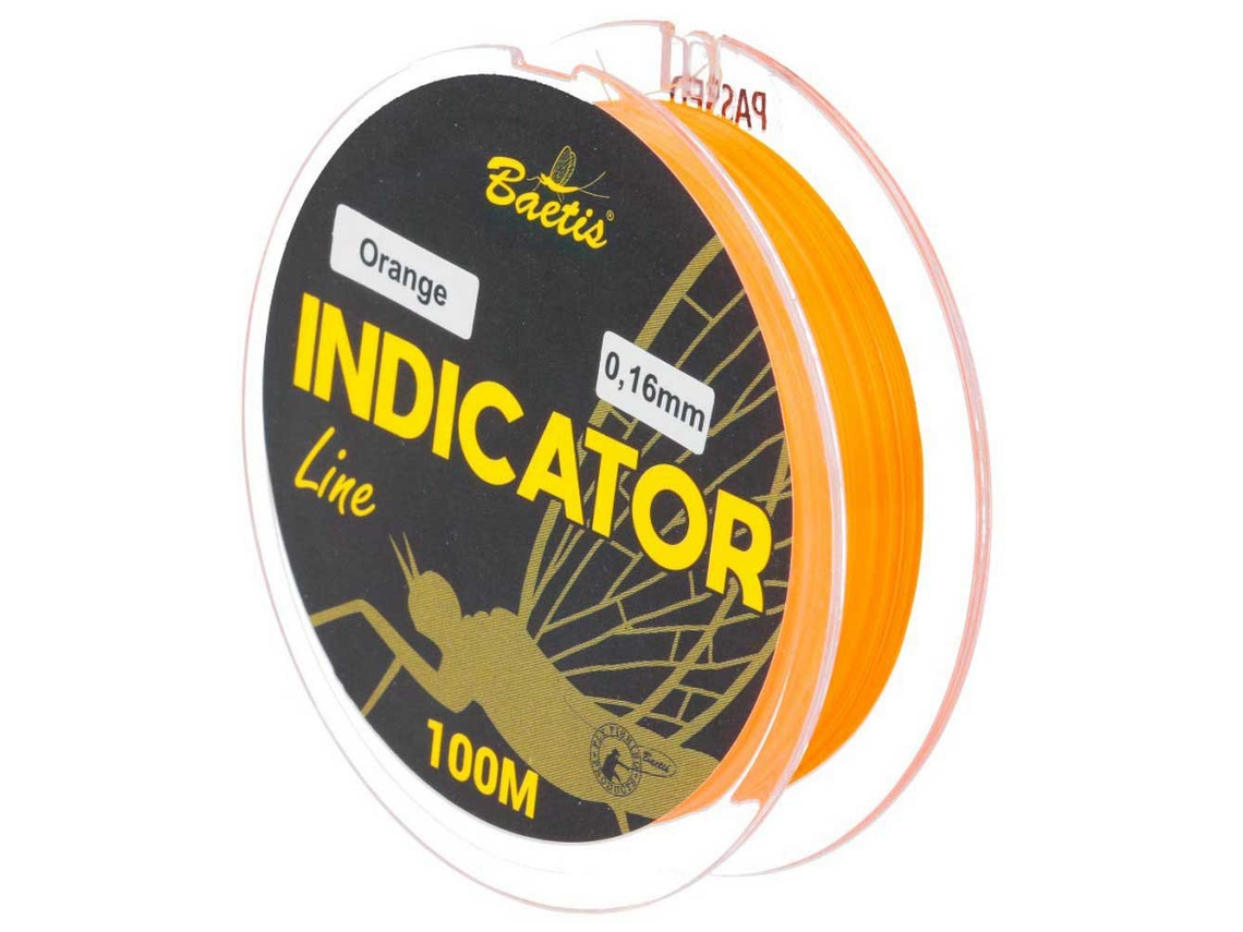 Linha de Pesca com Mosca Indicator 100 M Laranja 0.140 Mmbaetis