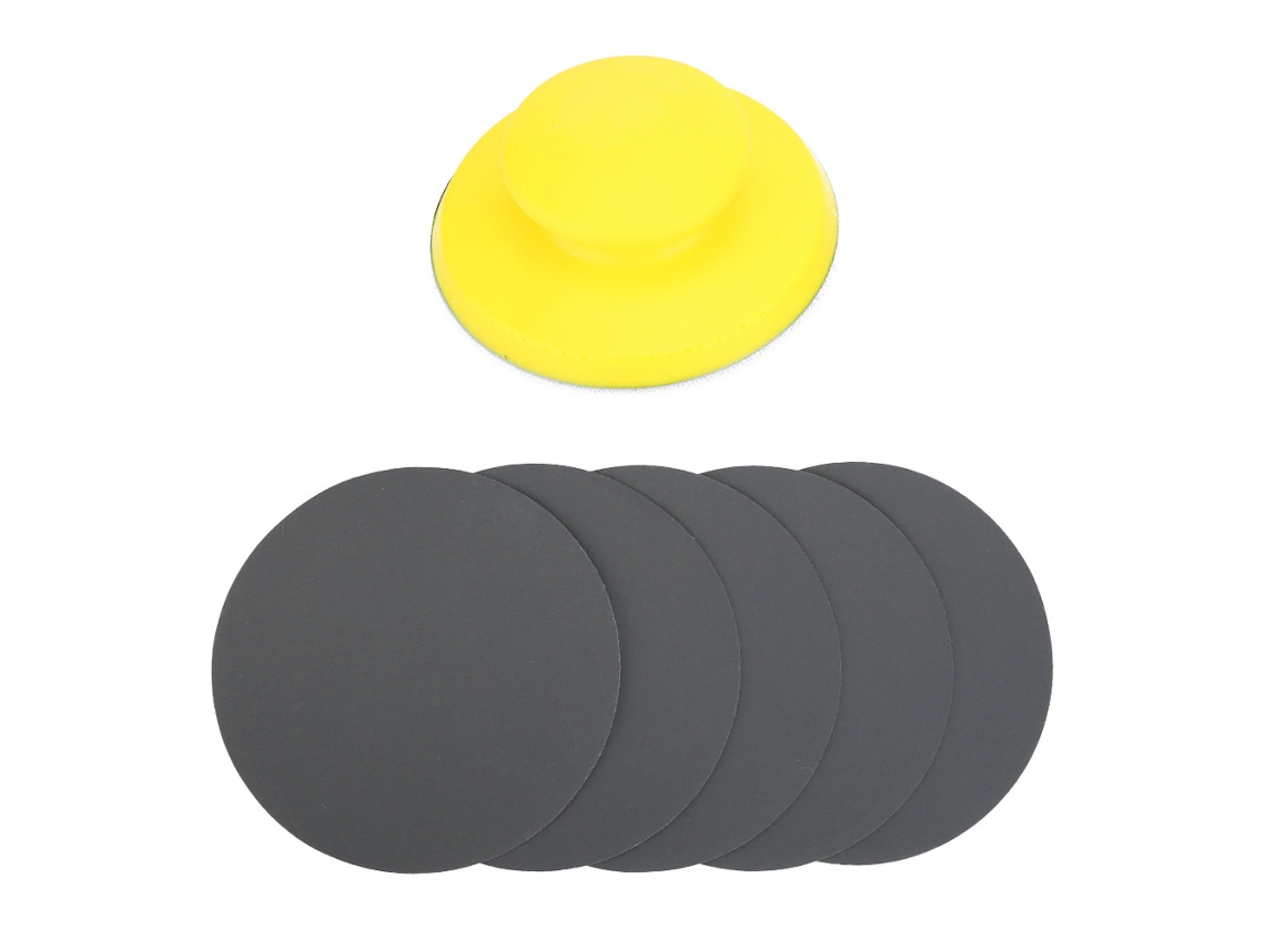 Bloco de Lixamento Manual com Fivelas 5 Polegadas e Discos de 1500 Grit | S/MARCA
