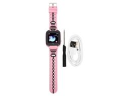 Relógio inteligente infantil com câmera, despertador, rastreador, pedômetro, videochamada, à prova d'água IP67, bicicleta elétrica rosa Ly