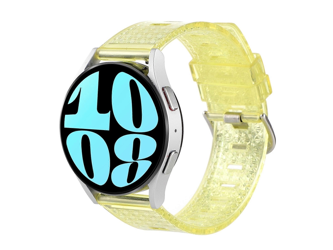 Pulseira De Tpu Transparente E Brilhante Com Diamantes Para Samsung Galaxy Watch 6 / 6 Classic