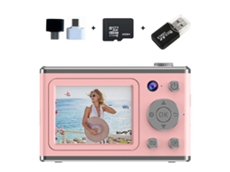 Câmara Digital Tela Ips De 2,4 Polegadas Com Luz De Preenchimento (rosa - Cartão De 32 Gb) Cuich