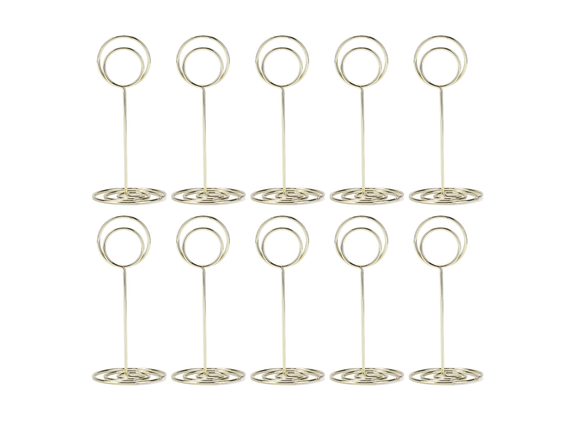 Conjunto de 10 Porta-Cartões de Mesa, Molduras Eletroplaqueadas para Fotos e Anotações de Casamento