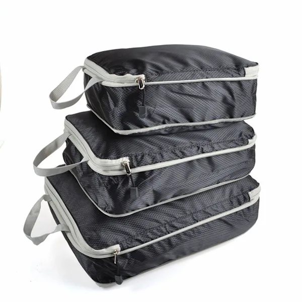 Conjunto de 7 Bolsas BRILVIBERA para Viagem, Impermeáveis, Cinza