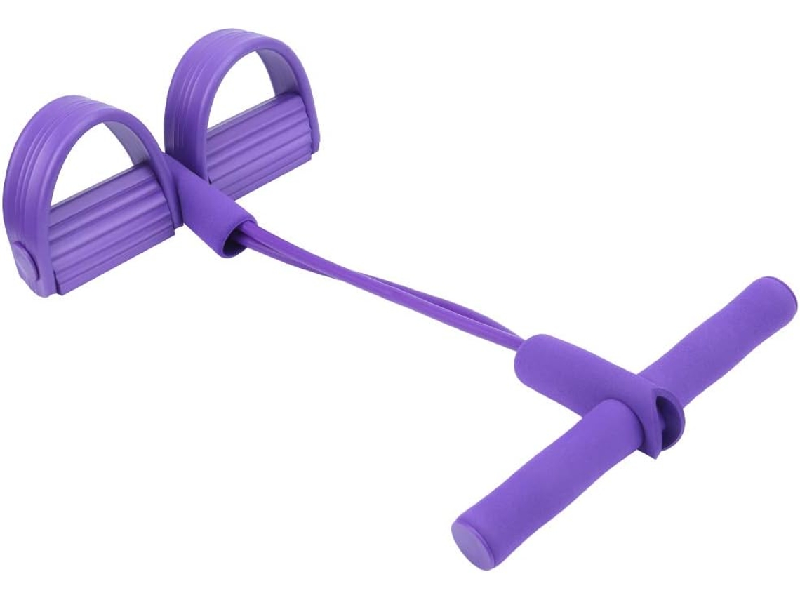 Aparelho De Pedal Para Exercícios Abdominais, Treino Abdômen Com Corda Elástica E 2-tubos Pedais, Ideal Braços