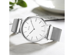 Relógio de pulso masculino Biden, modelo simples e elegante para negócios, em aço inoxidável e à prova d'água.