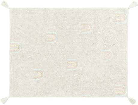 Tapete Infantil HAPPY DECOR KIDS Rainbow stamp (Bege - Algodão - 120x160 cm)