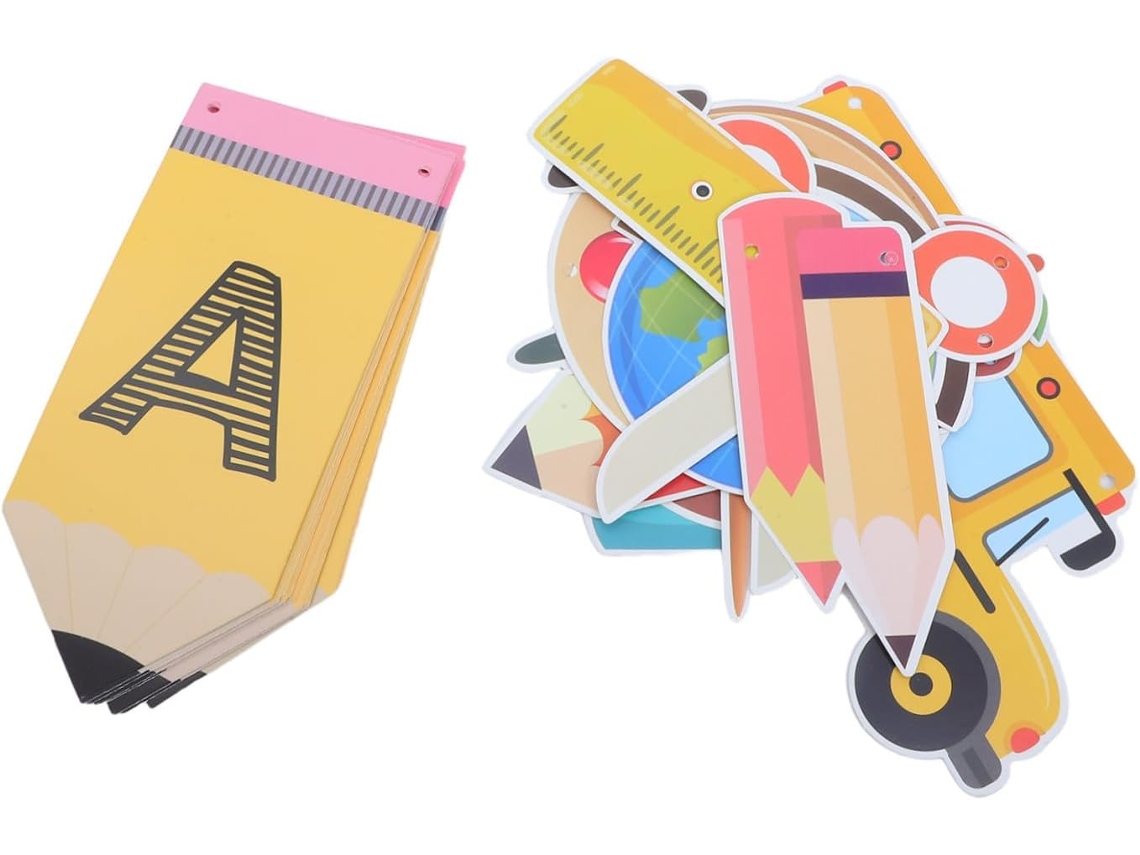 Conjunto De 2 Banners Para Sala De Aula Com Desenhos De Lápis E Papel