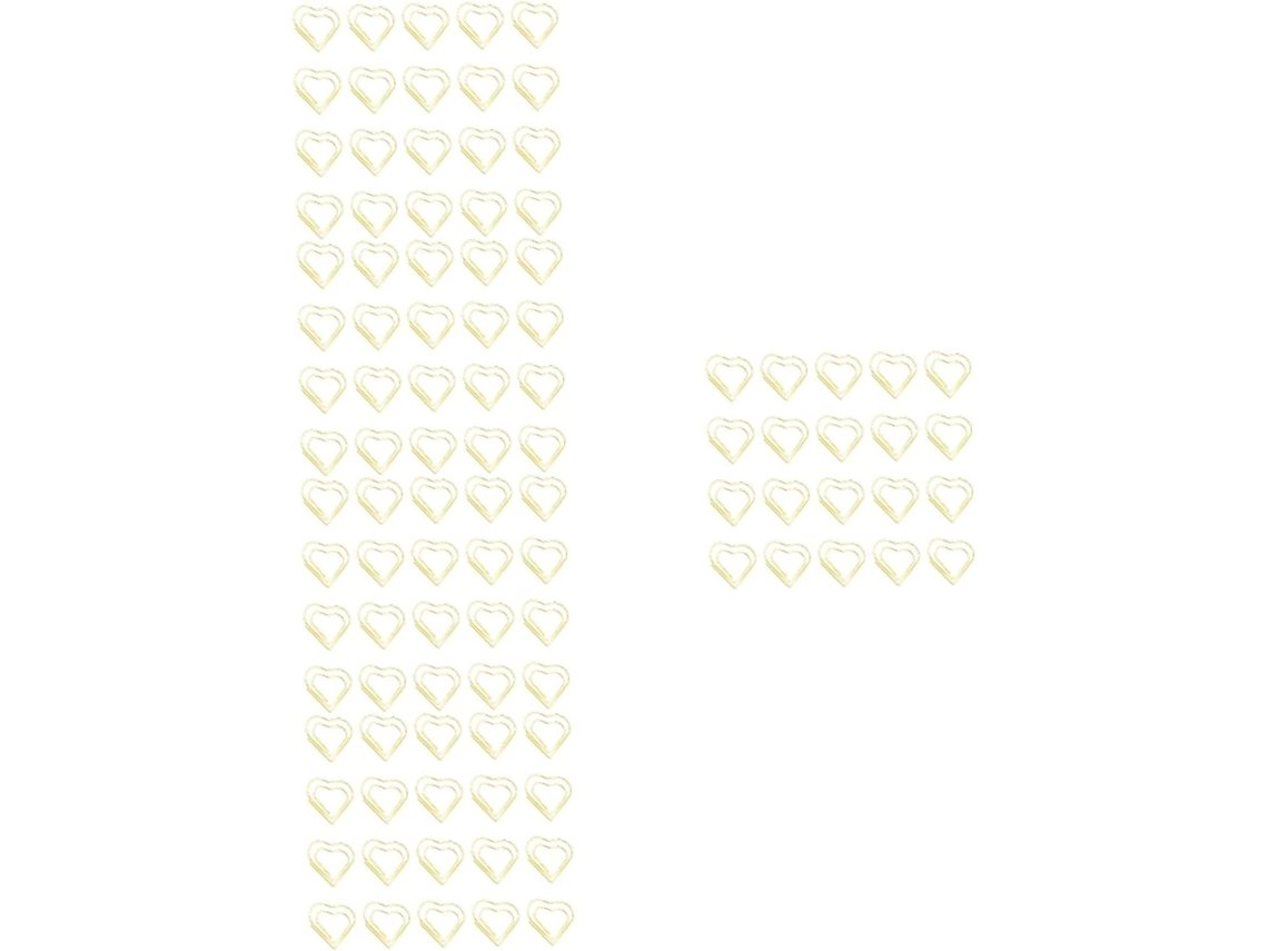 Clips de papel macios em formato de coração, estilo Caderno, para anotações, dourados, 20 unidades x 5