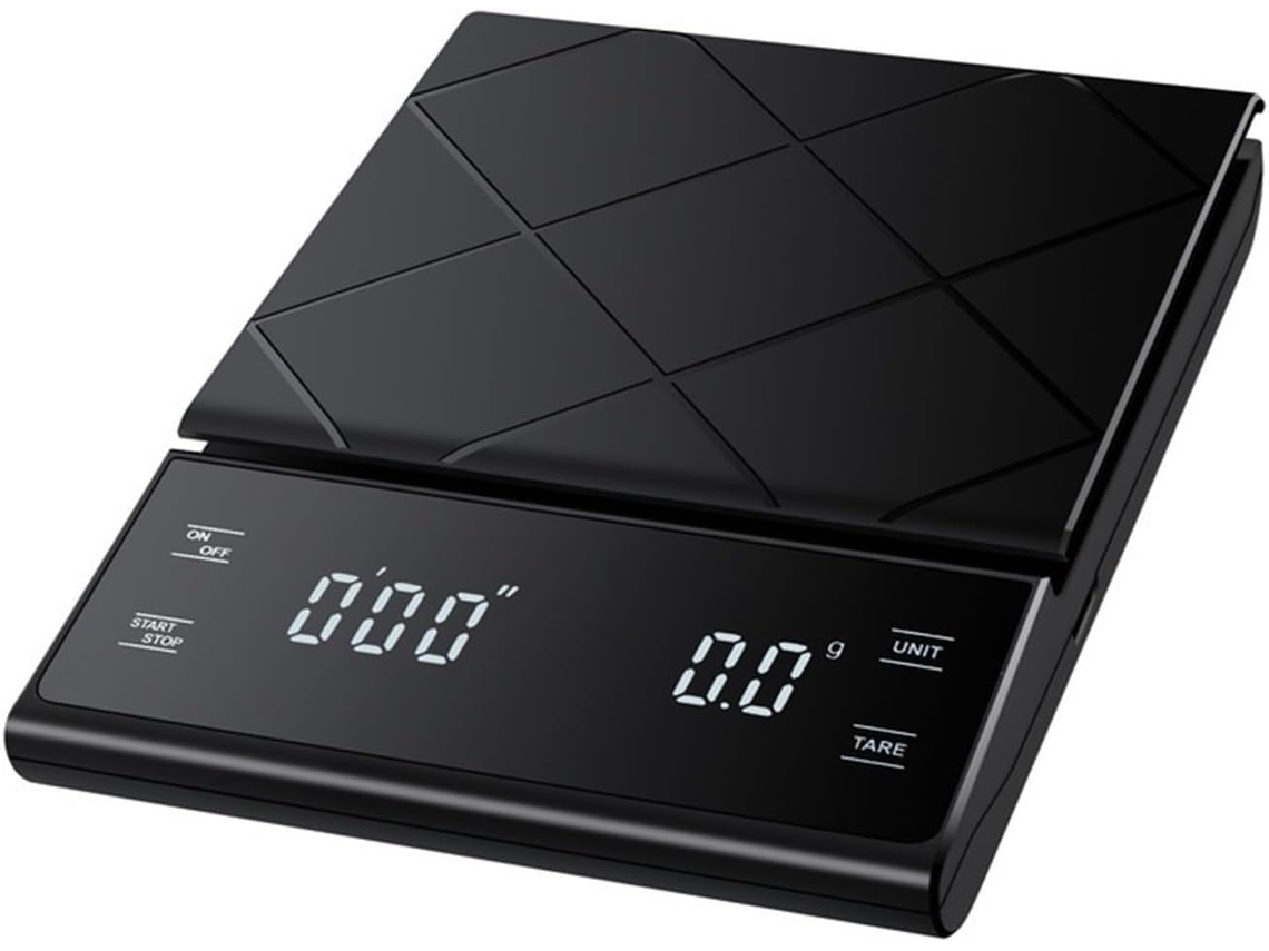 Balança Digital De Precisão Café Com Temporizador – Eletrônica 3kg 0, 1g Ingredientes De Cozinha E Métodos