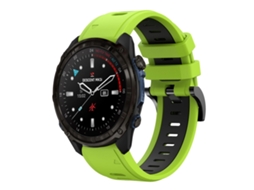 Bracelete Esportivo Silicone para Garmin Descent Mk3i com duas cores Lime e Black XIAOMOYU