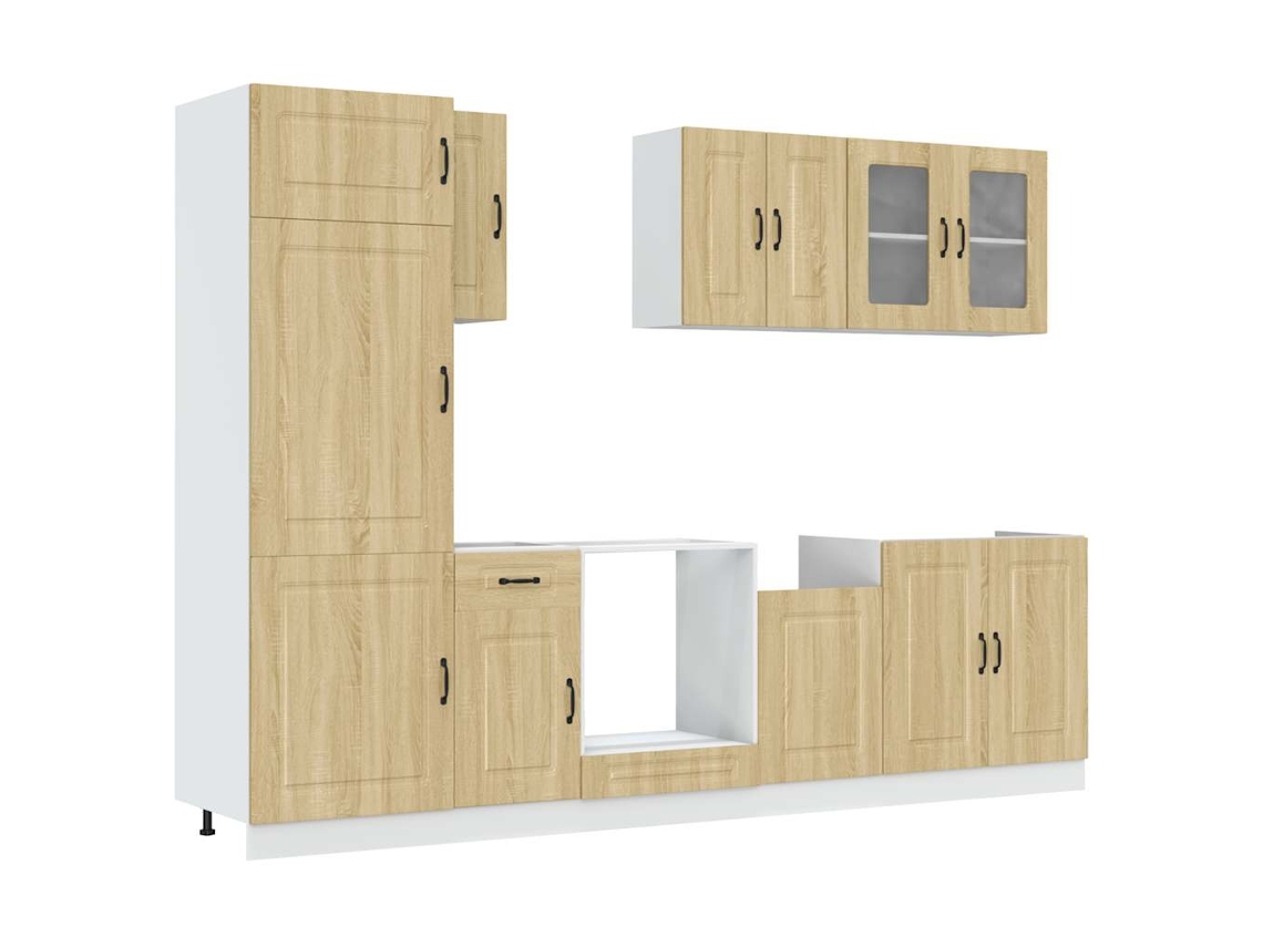 Conjunto de 8 armários de cozinha Kalmar Sonoma Carvalho MAISON EXCLUSIVE