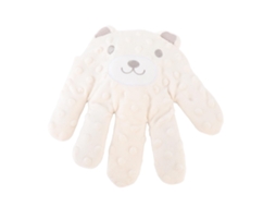 Palma De Sono Para Bebê Com Semente De Cassia Macia Pelúcia Cute Bege 22x24cm