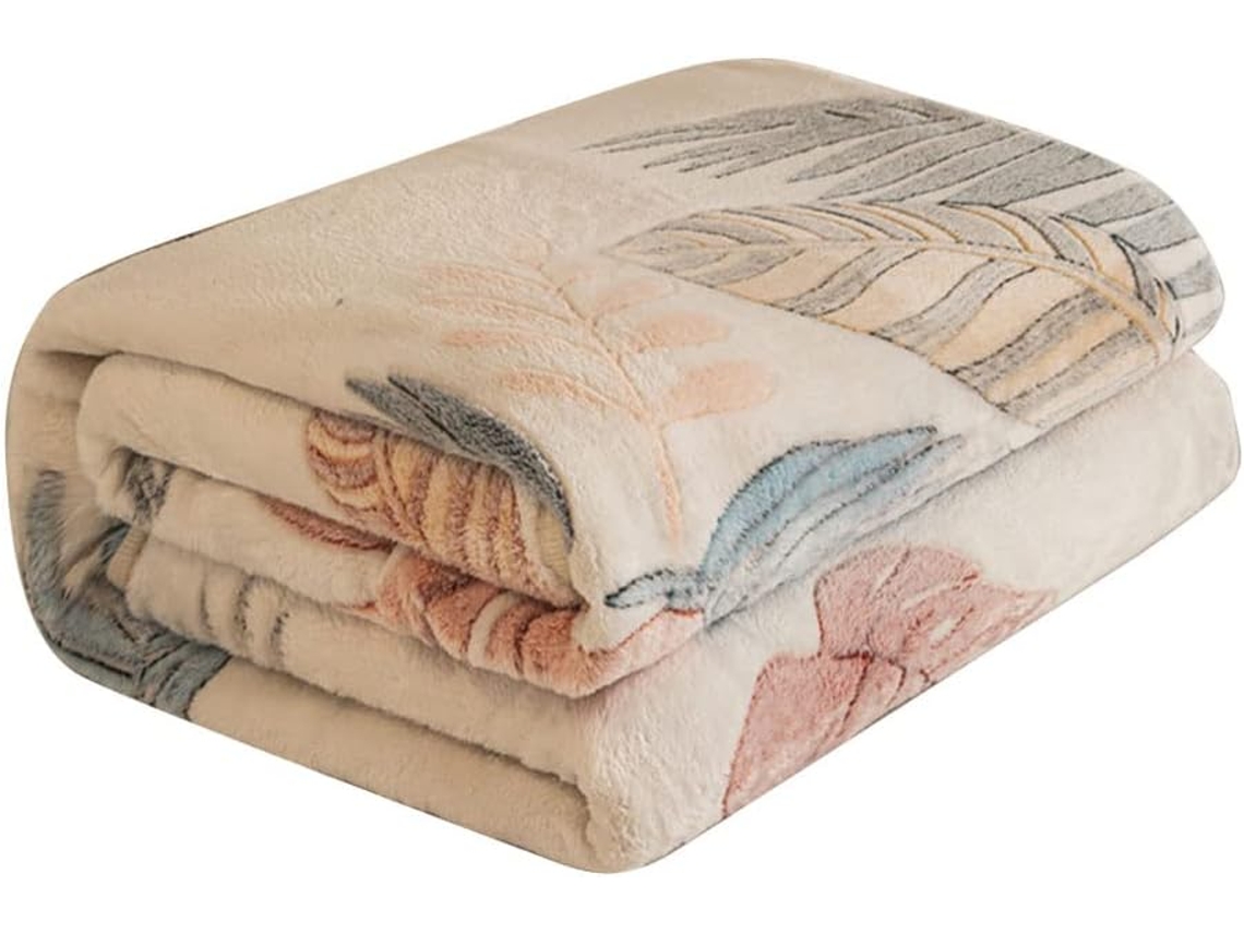 Manta de Flanela Fansu Infantil Moderna com Estampa Floral Xadrez Macia Lã Quente Colcha para Quarto Adequada