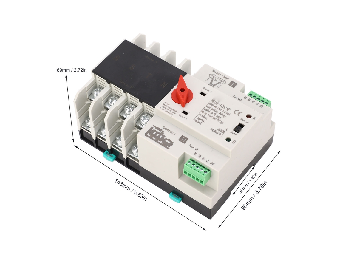 Interruptor Automático Transferência Dual 4p 63a 110v