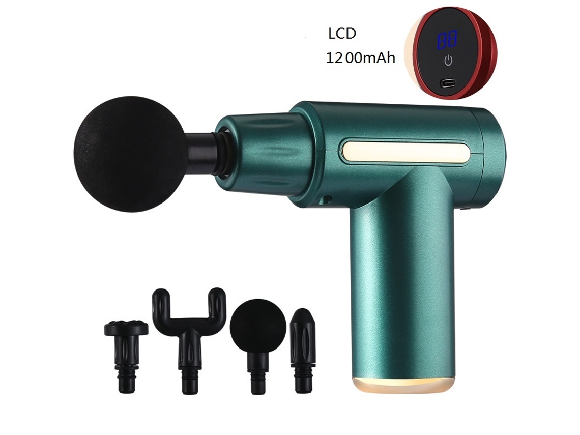 Massageador muscular Brilvibera com alimentação USB, terapia de percussão profunda