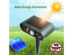 Repelente de animais wh 510 solar ultrassônico recarregável para jardim, quintal, fazenda | S/MARCA
