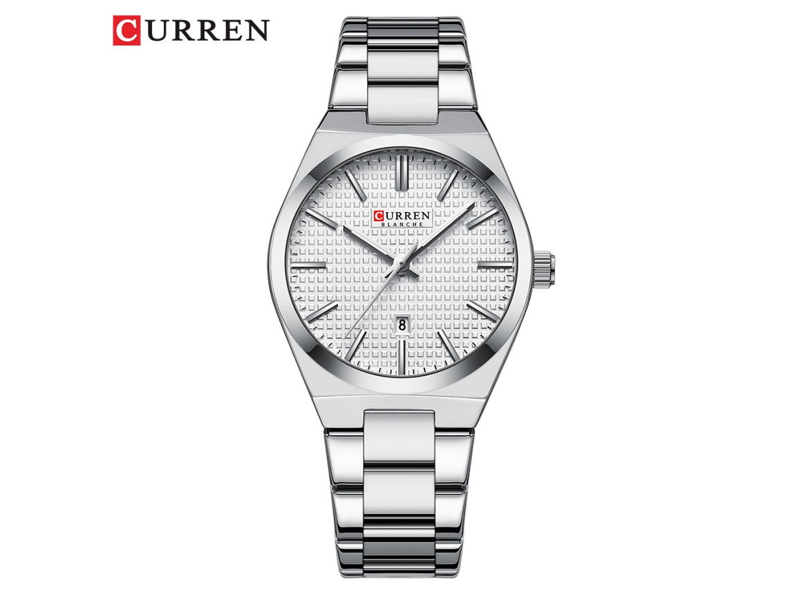 Relógio Feminino MDUG Elegante, Design Quadrado, Pulseira de Aço, Simples e Casual (pulseira Dourada, Caixa Dourada, Mostrador Branco)