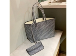 Bolsa Grande com Estampa Pied de poule AQUAFORGE, Tote, Tamanho M