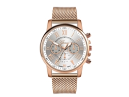 Reloj De Pareja Unisex De Cuarzo Con Correa De Silicona Y Números Romanos Blanco