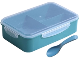 Marmita Portátil Inoomp Estilo Bento Com 4 Compartimentos Para Alimentos E Arroz, Leve E Fácil De Limpar, Ideal Para