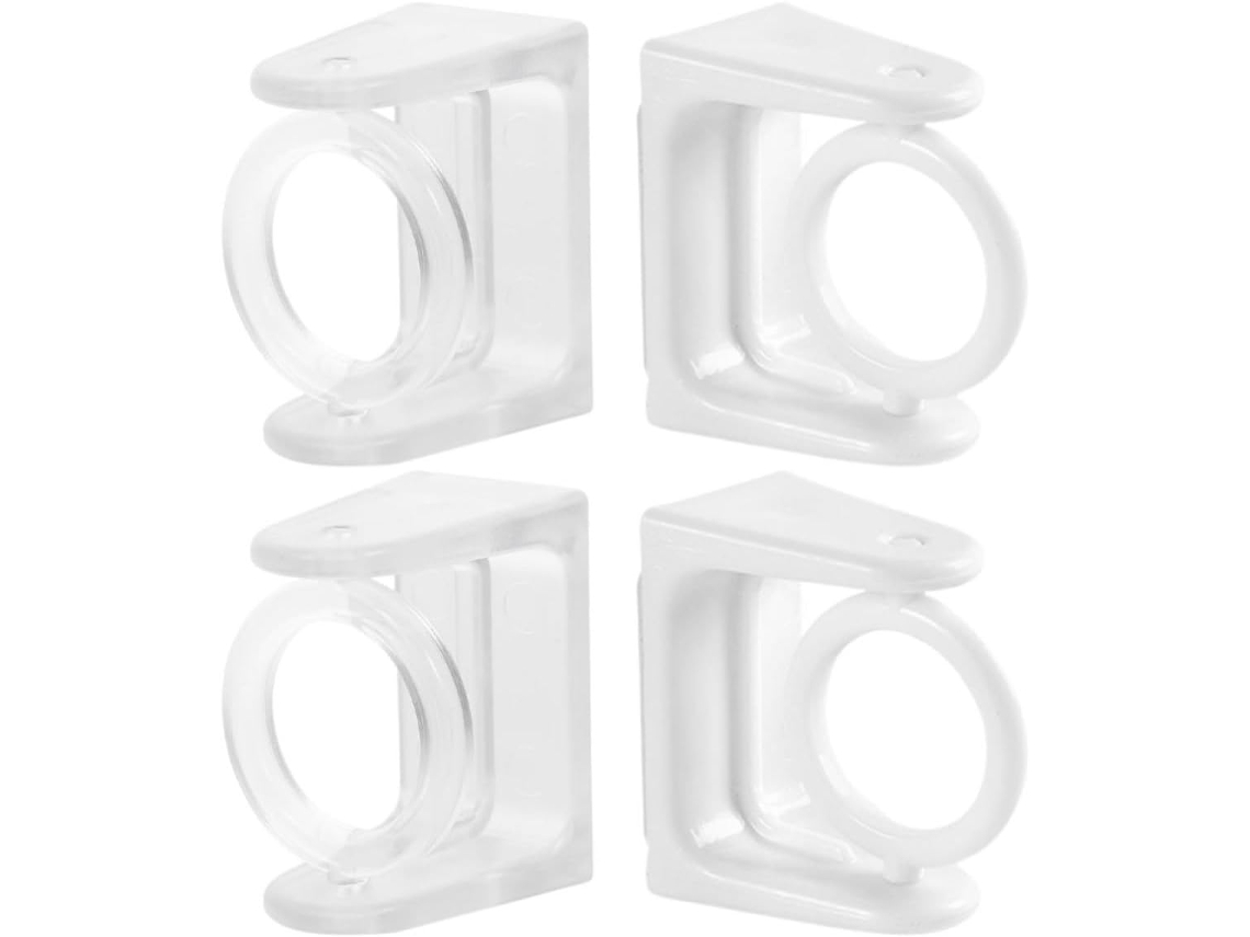 Suporte de barra Vosarea Chuveiro, 4 peças, sem furos, com adesivo forte no abdômen, design de rotação flexível para