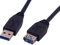 Cabo USB MCL USB A/USB B 1.8 m Macho/Fêmea Preto