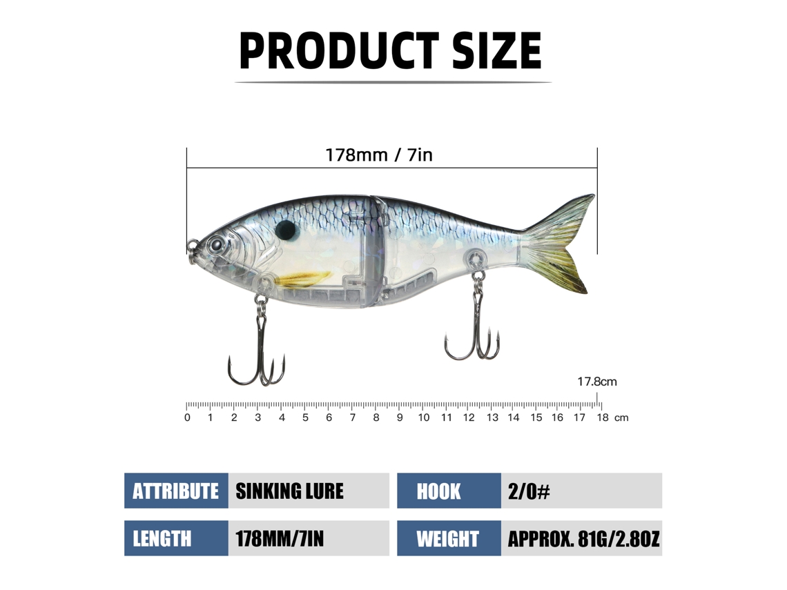Isca Artificial Taruor 178mm com Anzóis Triplos